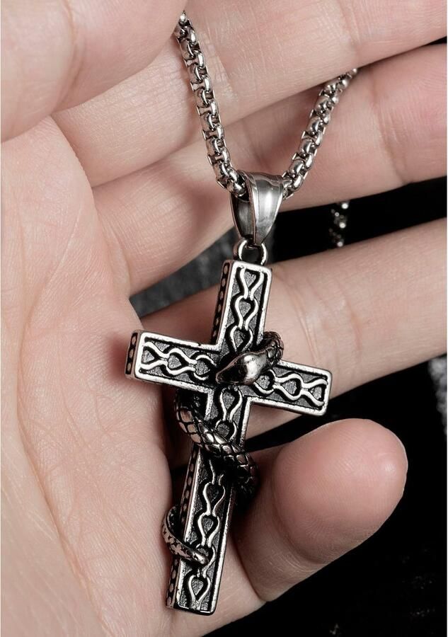 Firetti Ketting met hanger Sieraad cadeau kruis slang