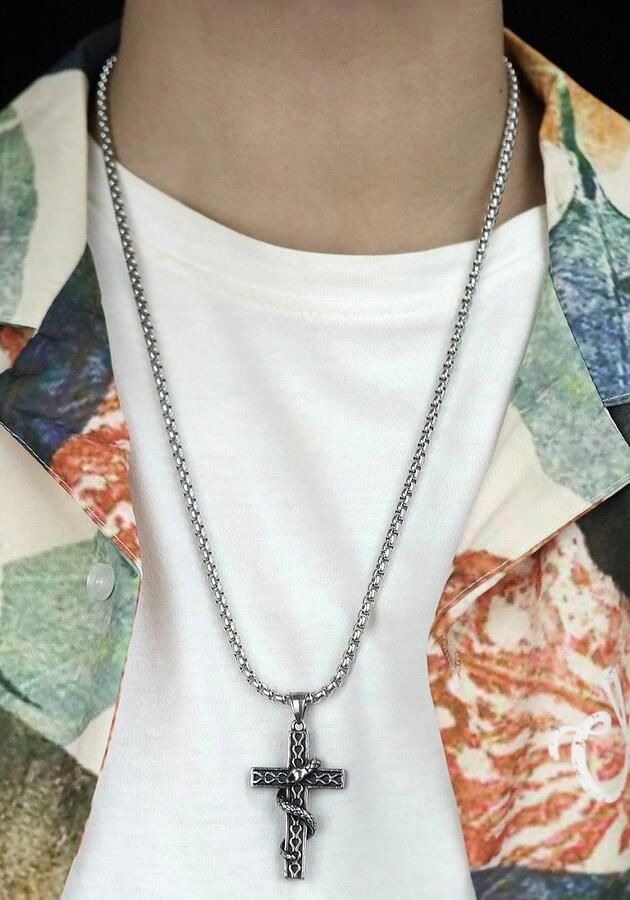 Firetti Ketting met hanger Sieraad cadeau kruis slang - Foto 2