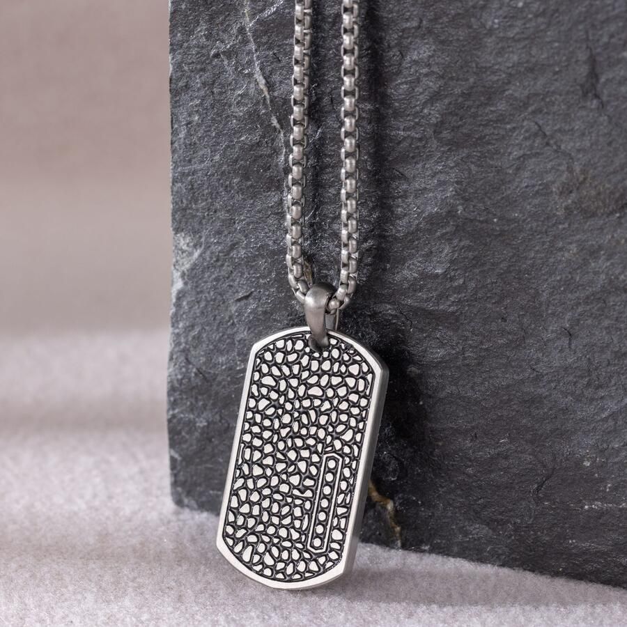 Firetti Ketting met hanger Sieraad cadeau roestvrij staal halssieraad halsketting dog tag reptiel