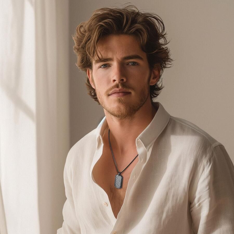 Firetti Ketting met hanger Sieraad cadeau roestvrij staal halssieraad halsketting dog tag rots - Foto 2