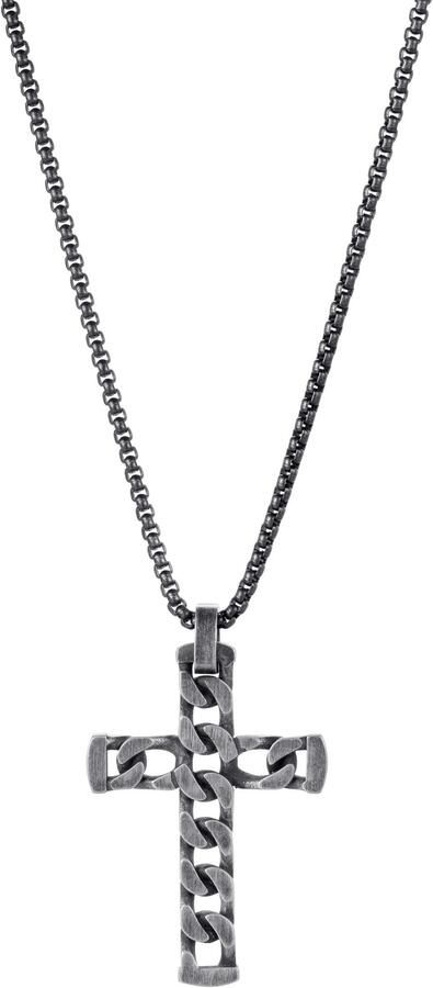 Firetti Ketting met hanger Sieraad cadeau roestvrij staal halssieraad halsketting kruis