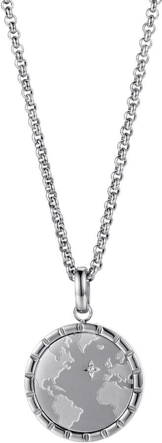 Firetti Ketting met hanger Sieraad cadeau roestvrij staal halssieraad halsketting planet earth wereld - Foto 3