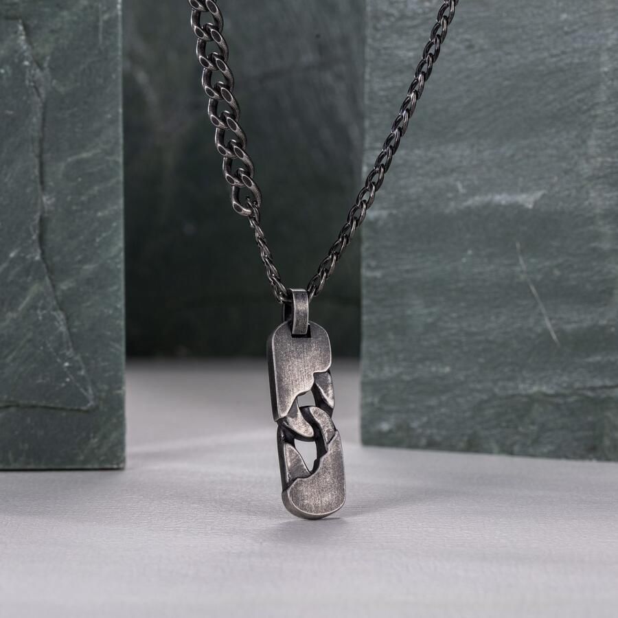 Firetti Ketting met hanger Sieraad cadeau roestvrij staal halssieraad halsketting schakelketting vintage