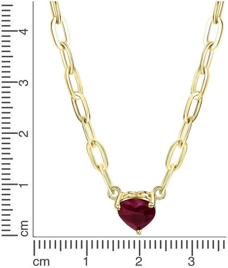 Firetti Ketting met hanger Sieraad cadeau zilver 925 halssieraad halsketting ankerketting hart