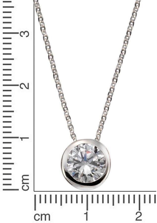 Firetti Ketting met hanger Sieraad cadeau zilver 925 halssieraad halsketting ankerketting solitair - Foto 1