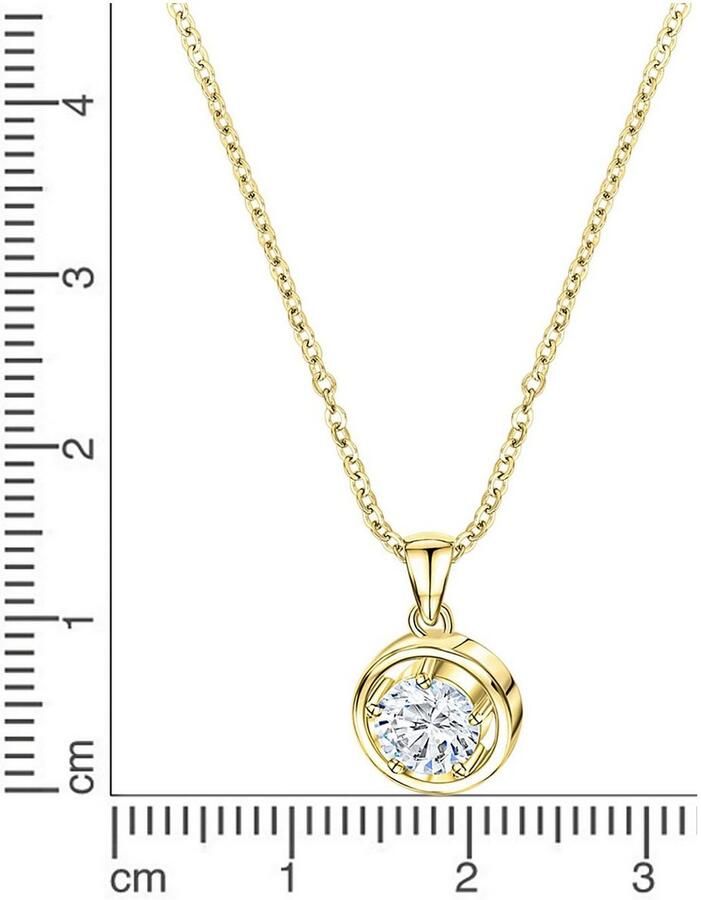 Firetti Ketting met hanger Sieraad cadeau zilver 925 halssieraad halsketting ankerketting solitair