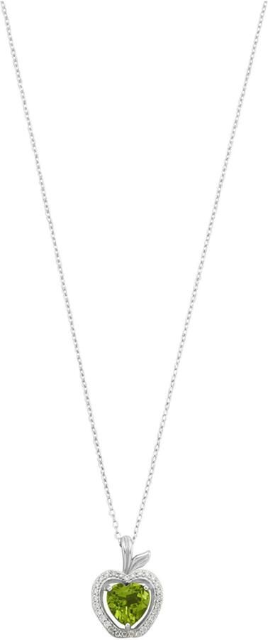Firetti Ketting met hanger Sieraad cadeau zilver 925 halssieraad halsketting appel hart - Foto 2