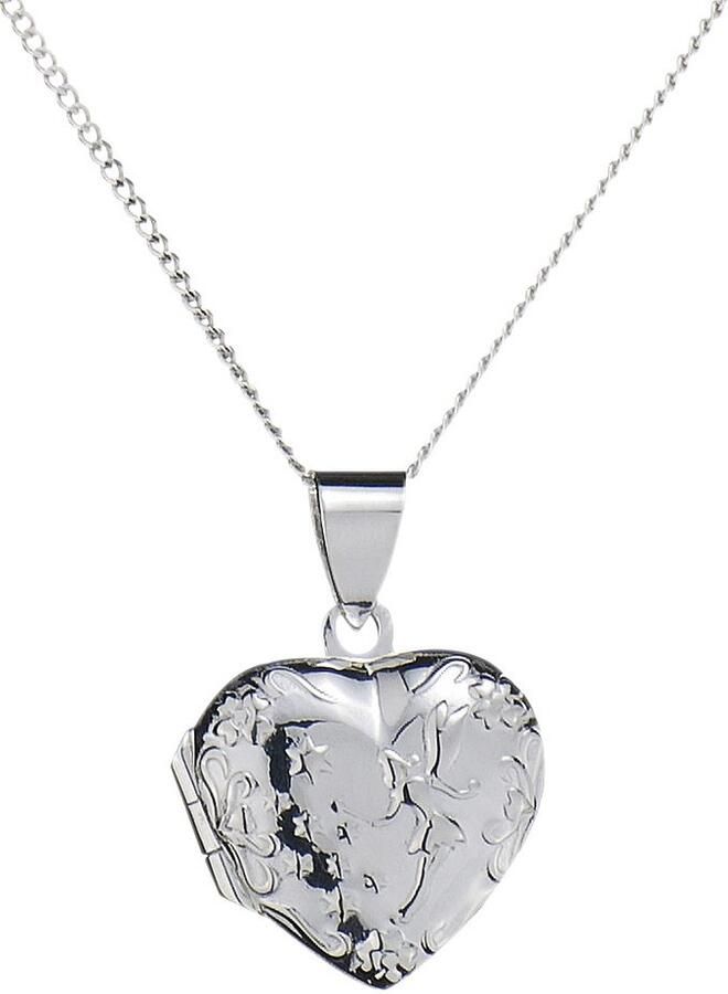 Firetti Ketting met hanger Sieraad cadeau zilver 925 halssieraad halsketting panzerketting hart - Foto 2