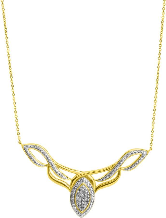 Firetti Ketting met hanger Sieraad cadeau zilver 925 halssieraad halsketting statement navette - Foto 2