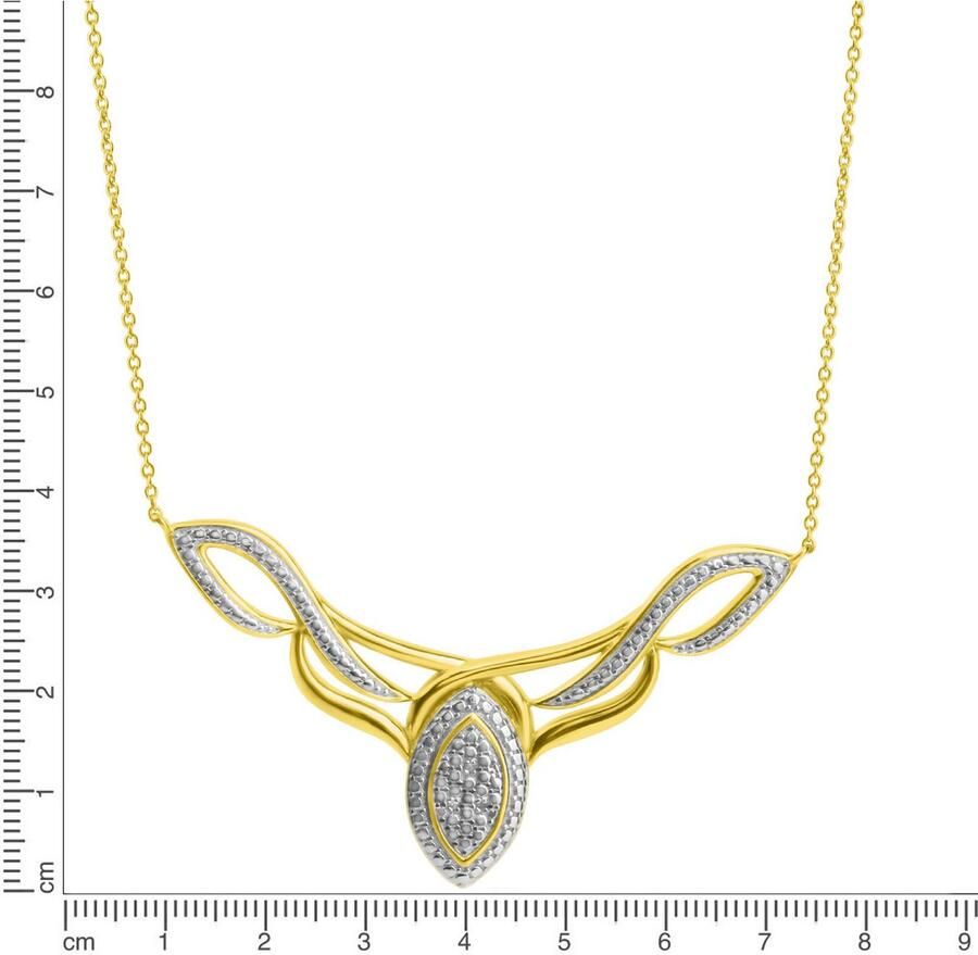 Firetti Ketting met hanger Sieraad cadeau zilver 925 halssieraad halsketting statement navette