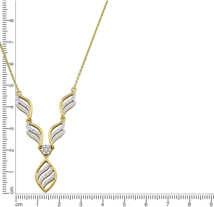 Firetti Ketting met hanger Sieraad cadeau zilver 925 halssieraad ketting statement bloem navette