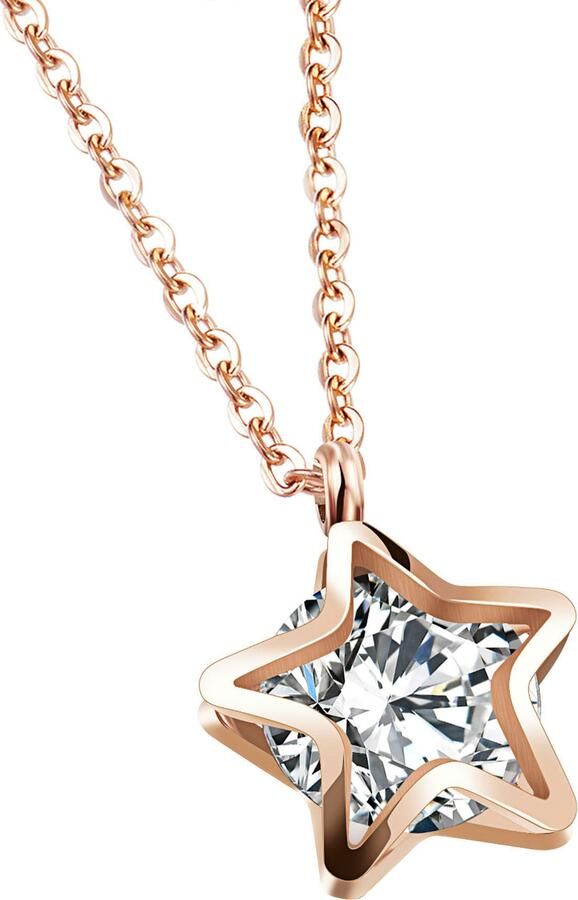 Firetti Ketting met hanger Sieraden cadeau roestvrijstalen halssieraden halsketting ankerkette ster - Foto 3