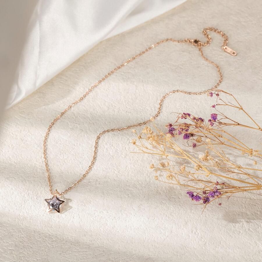 Firetti Ketting met hanger Sieraden cadeau roestvrijstalen halssieraden halsketting ankerkette ster - Foto 2