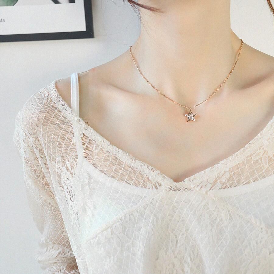 Firetti Ketting met hanger Sieraden cadeau roestvrijstalen halssieraden halsketting ankerkette ster