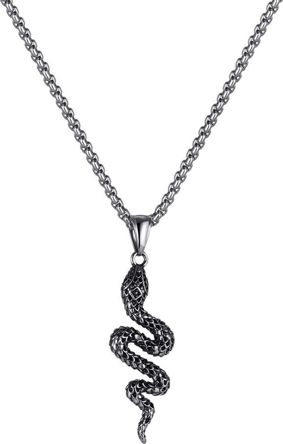 Firetti Ketting met hanger Sieraden cadeau roestvrijstalen halssieraden halsketting venezianer slang - Foto 3