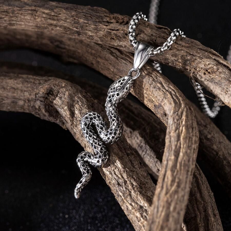 Firetti Ketting met hanger Sieraden cadeau roestvrijstalen halssieraden halsketting venezianer slang - Foto 2