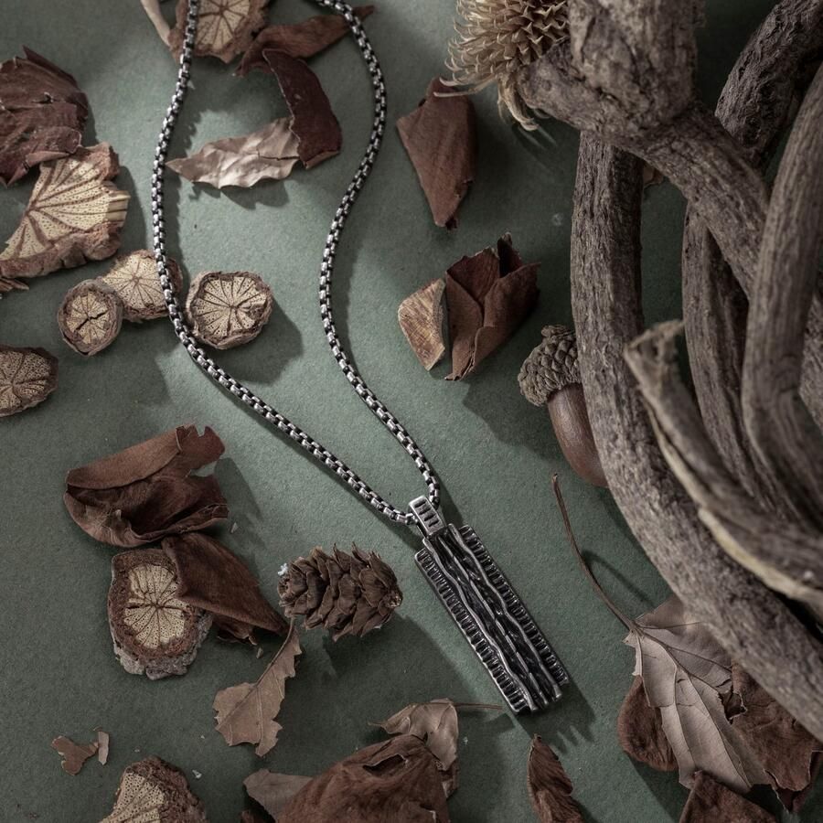 Firetti Ketting met hanger Sieraden cadeau roestvrijstalen halssieraden halsketting venezianerkette hout - Foto 2