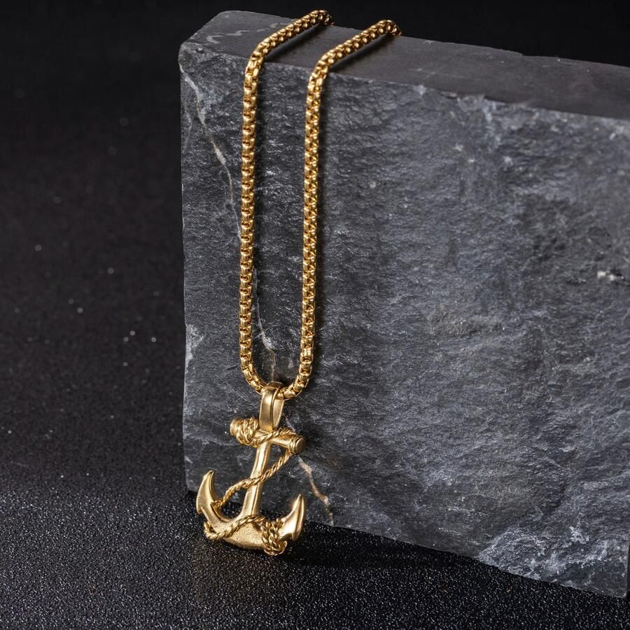 Firetti Ketting met hanger Sieraden cadeau roestvrijstalen halssieraden halsketting venezianerkette anker - Foto 2