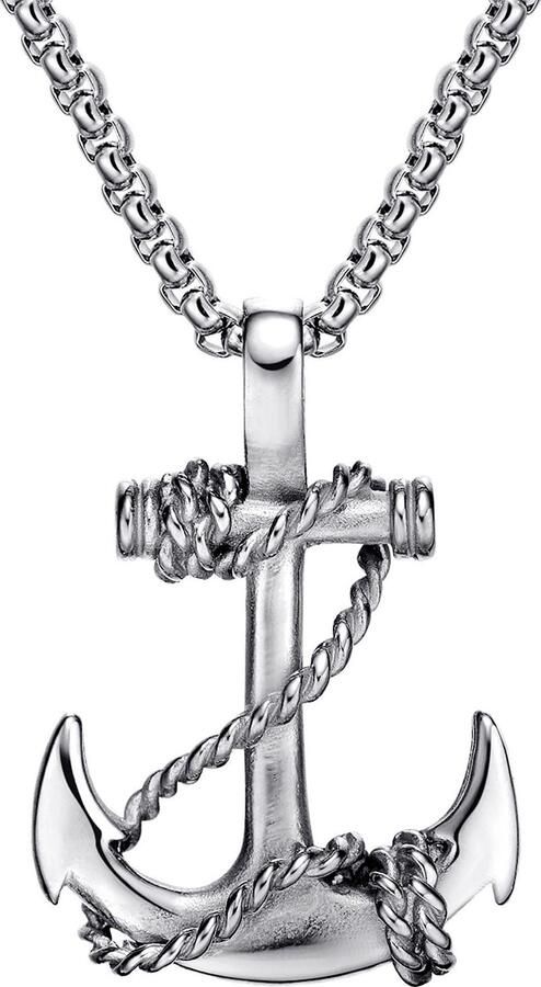 Firetti Ketting met hanger Sieraden cadeau roestvrijstalen halssieraden halsketting venezianerkette anker - Foto 3