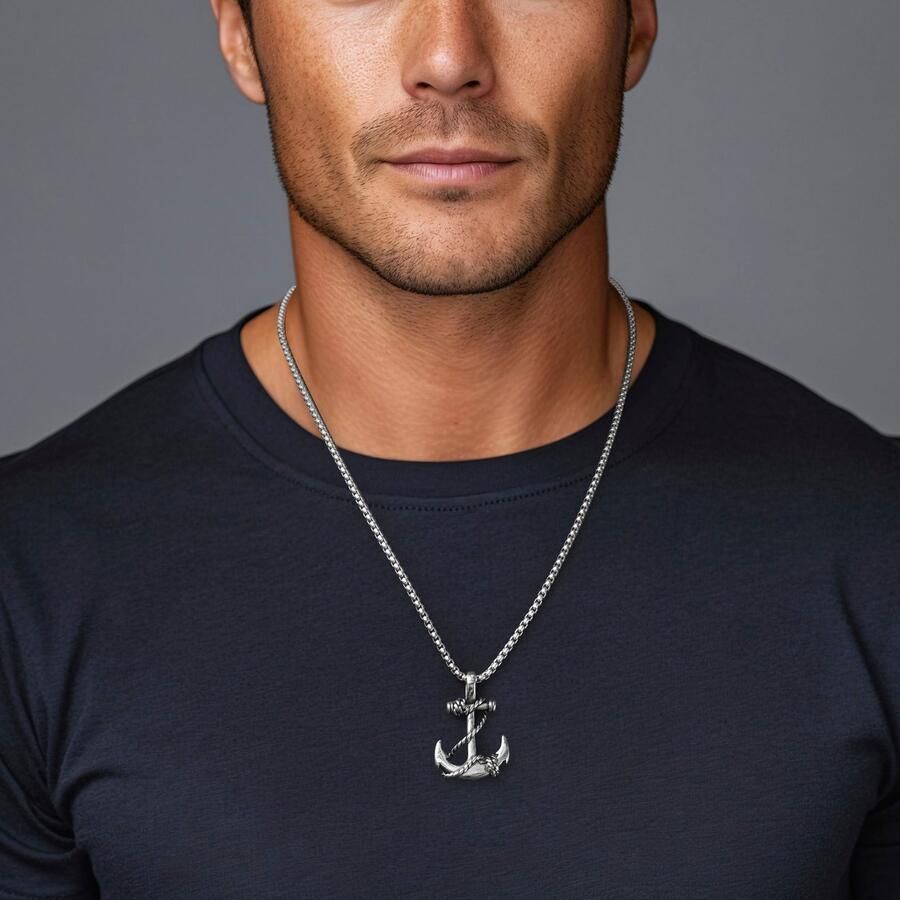 Firetti Ketting met hanger Sieraden cadeau roestvrijstalen halssieraden halsketting venezianerkette anker