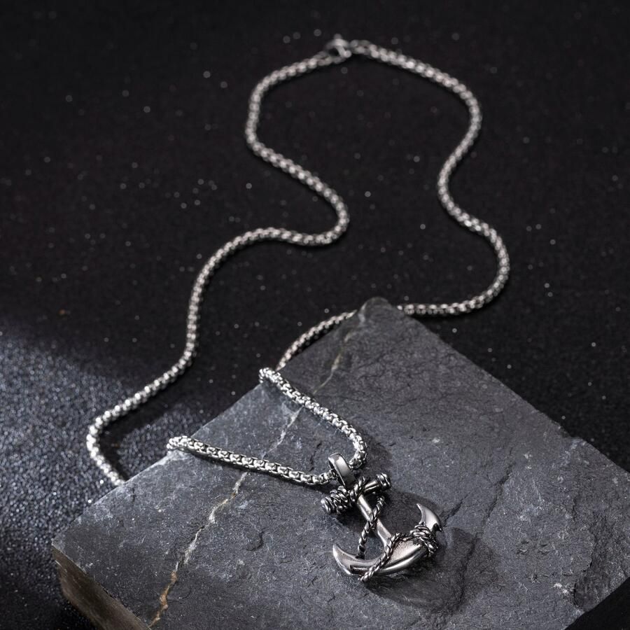 Firetti Ketting met hanger Sieraden cadeau roestvrijstalen halssieraden halsketting venezianerkette anker - Foto 2