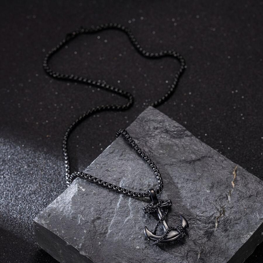 Firetti Ketting met hanger Sieraden cadeau roestvrijstalen halssieraden halsketting venezianerkette anker - Foto 2