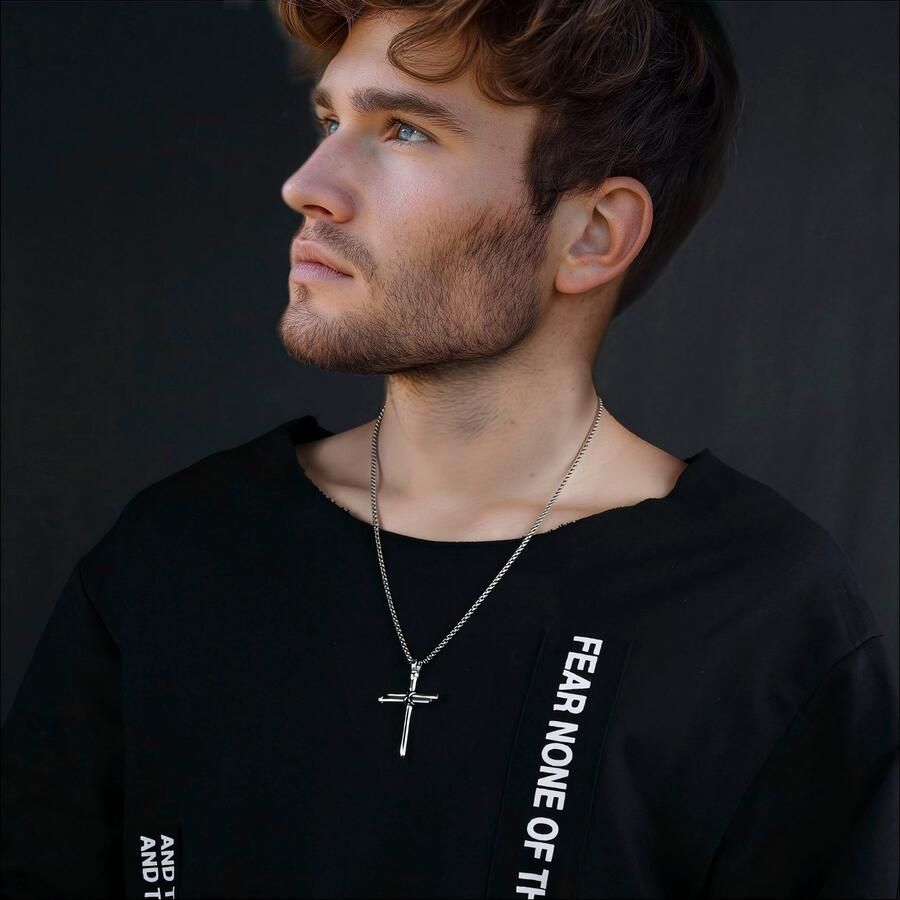 Firetti Ketting met hanger Sieraden cadeau roestvrijstalen halssieraden halsketting venezianerkette kruis