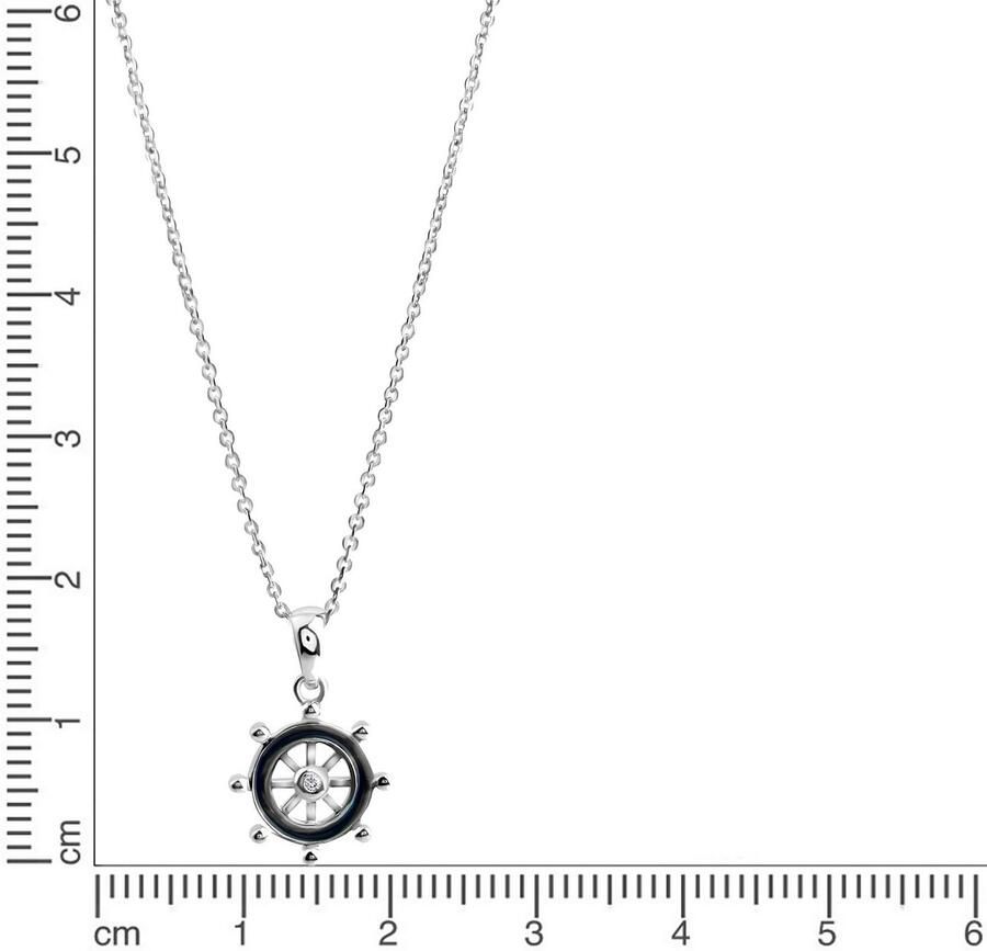 Firetti Ketting met hanger Sieraden cadeau zilver 925 halsketting ankerketting stuurwiel