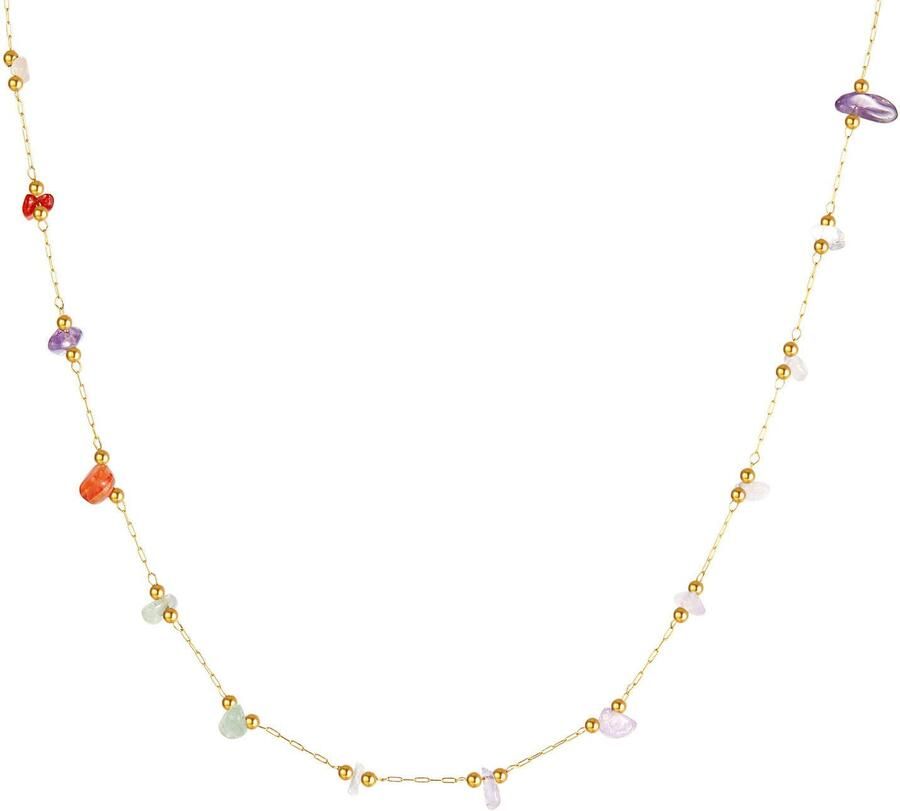 Firetti Ketting zonder hanger Sieraad cadeau roestvrij staal halssieraad halsketting edelsteen