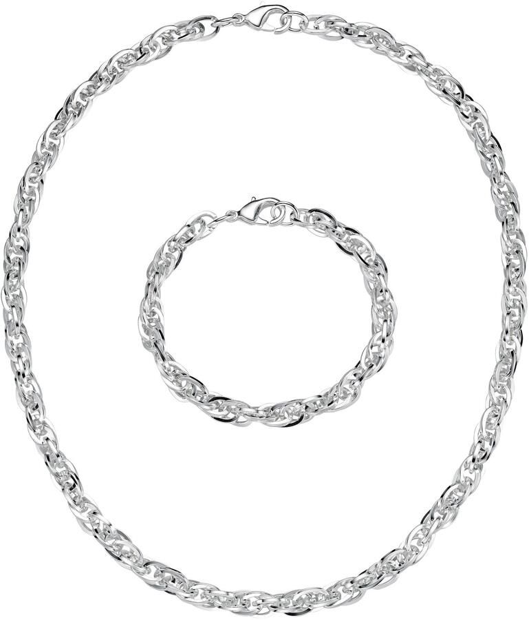 Firetti Kettingen- en armbandset Multipack sieraden cadeau messing armband halsketting (set 2-delig)