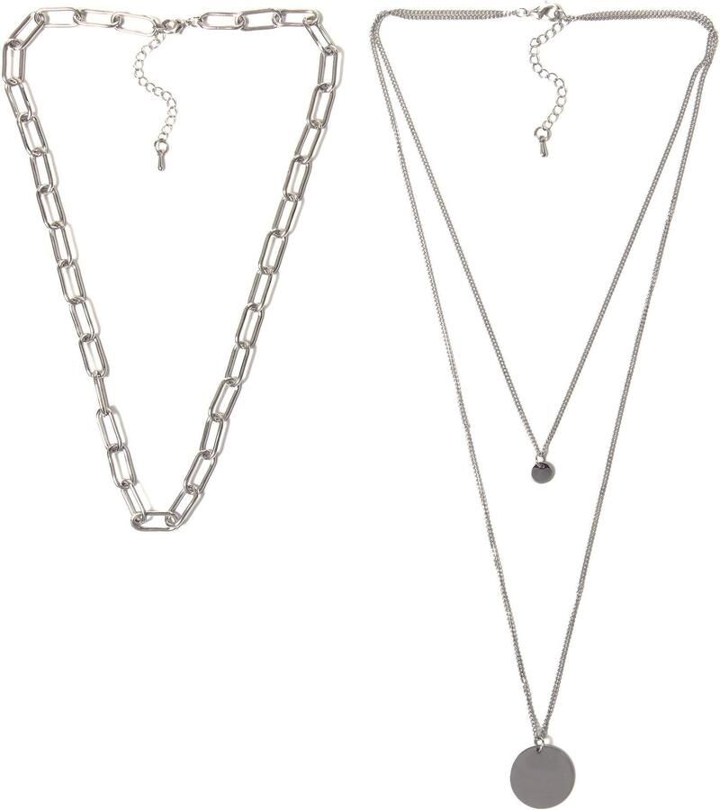 Firetti Kettingenset 2-rijige layerkwaliteiten schakelketting met ronde hangers (set 2-delig) - Foto 13