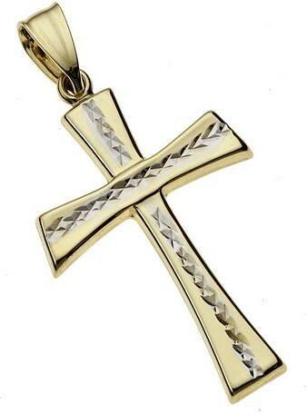 Firetti Kruishanger Sieraad cadeau Goudkleurig 333 halssieraad hanger voor ketting kruis