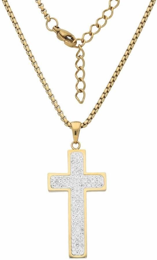 Firetti Kruisketting Sieraad cadeau halssieraad halsketting kruis glinsterend