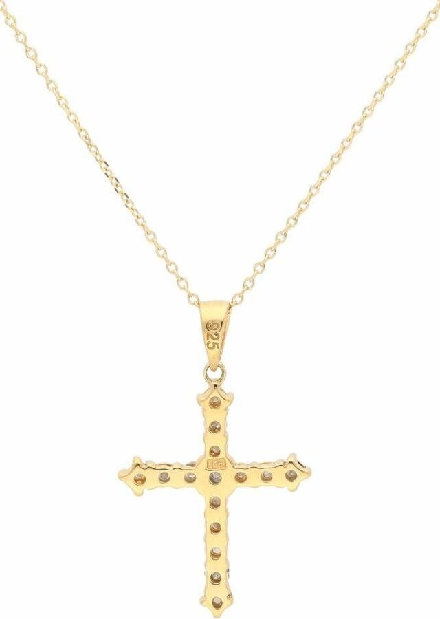 Firetti Kruisketting Sieraad cadeau halssieraad halsketting zilverkleurige ketting kruis - Foto 1