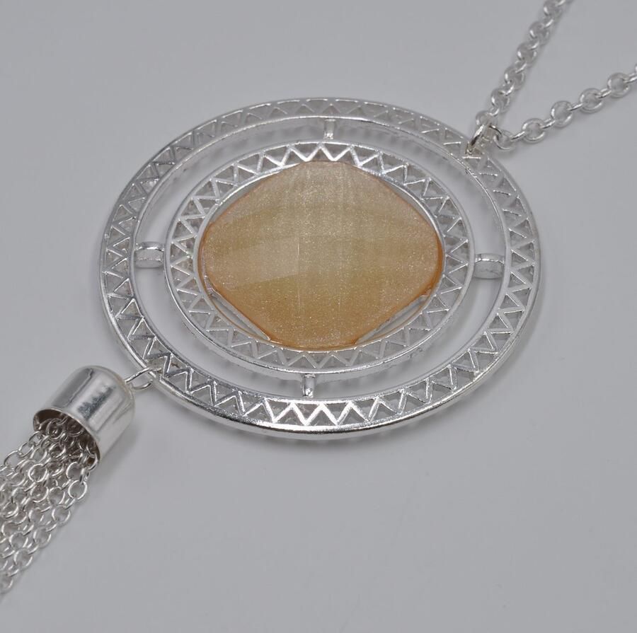 Firetti Lange ketting Sieraden cadeau Opaal-look Tassel Y-ketting