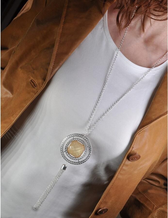 Firetti Lange ketting Sieraden cadeau Opaal-look Tassel Y-ketting - Foto 2