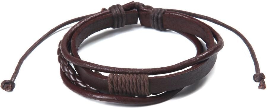 Firetti Leren armband Casual stijl meerrijig in gedeeltelijk gevlochten design