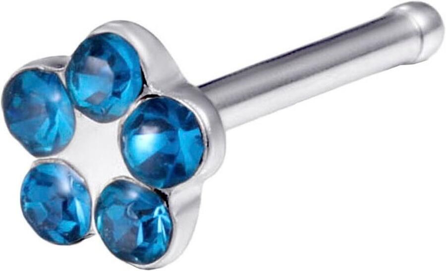 Firetti Neuspiercing-set Multipack sieraden cadeau roestvrijstalen piercing neussteker bloem (set 7-delig) - Foto 9