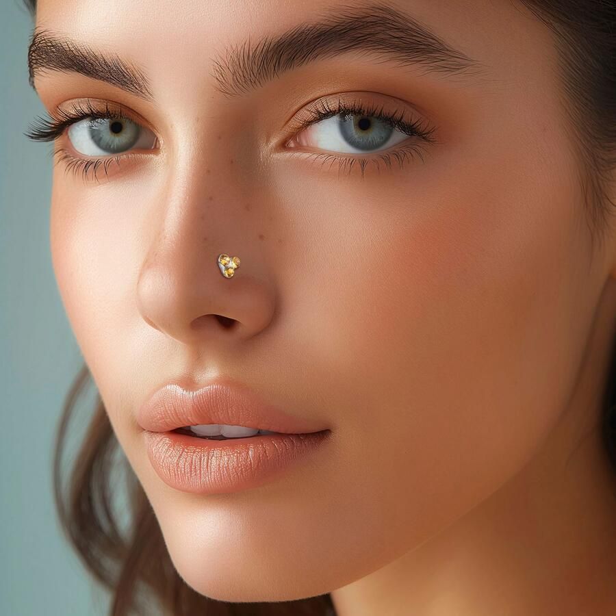 Firetti Neuspiercing-set Multipack sieraden cadeau roestvrijstalen piercing neussteker bloem (set 7-delig) - Foto 3