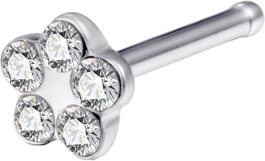 Firetti Neuspiercing-set Multipack sieraden cadeau roestvrijstalen piercing neussteker bloem (set 7-delig) - Foto 5