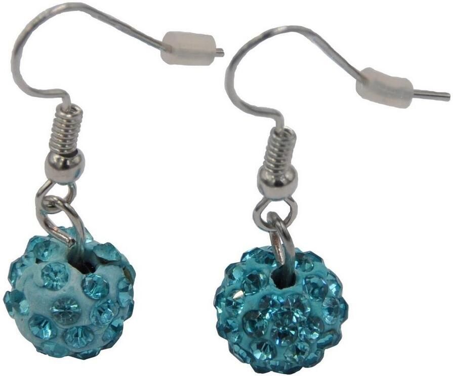 Firetti Oorring- en kettingenset Blue Crystal met glassteen (set 3-delig)