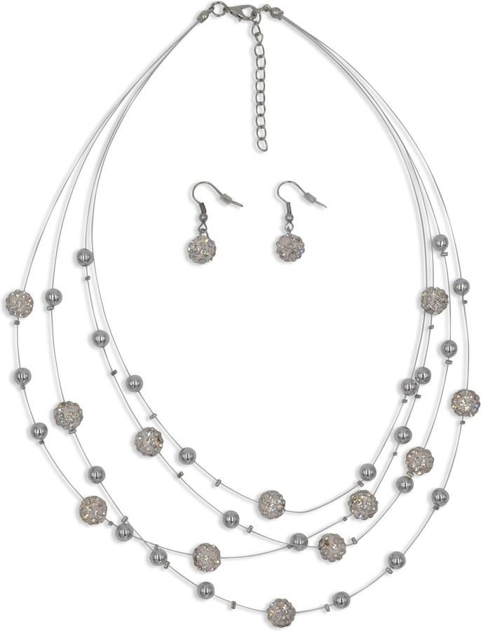 Firetti Oorring- en kettingenset Blue Crystal met glassteen (set 3-delig) - Foto 3