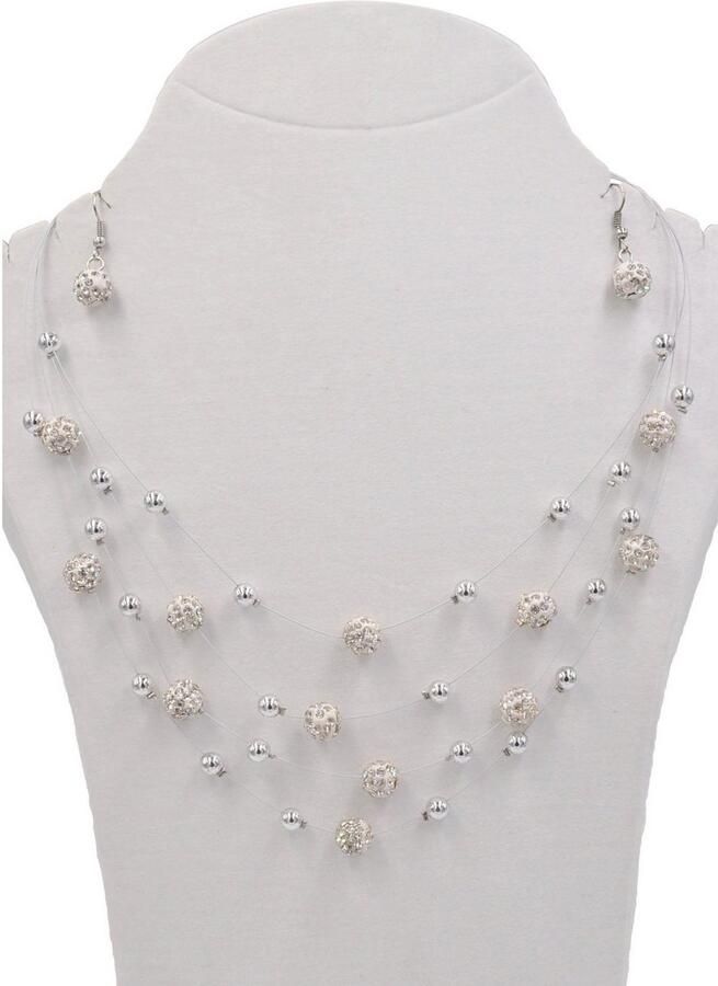 Firetti Oorring- en kettingenset Blue Crystal met glassteen (set 3-delig) - Foto 2