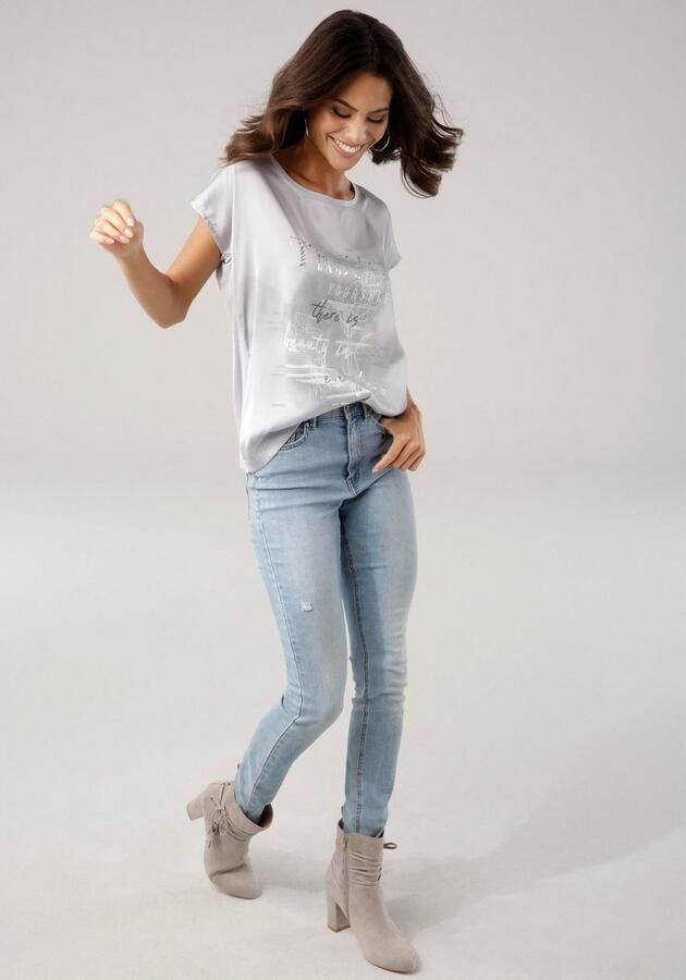 Laura Scott Shirtblouse van satijn met stijlvolle print - Foto 3