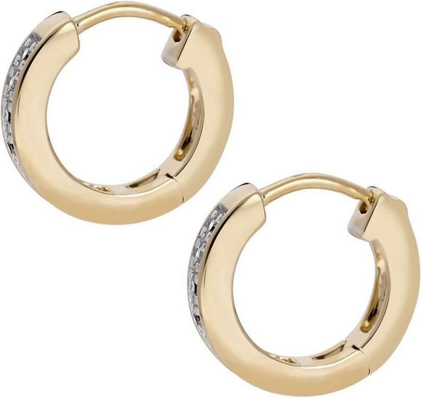 Firetti Oorringen Sieraad cadeau Goud 585 huggie - Foto 1