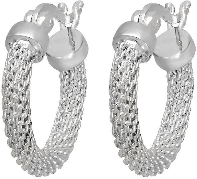 Firetti Oorringen Sieraad cadeau zilver 925 gestructureerd gerhodineerd