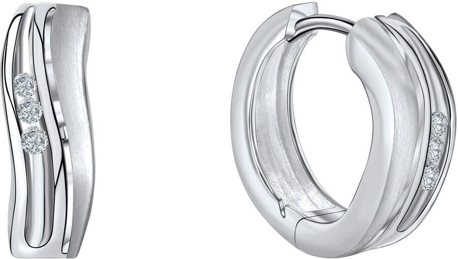 Firetti Oorringen Sieraad Geschenk zilver 925 Golvende vorm - Foto 2