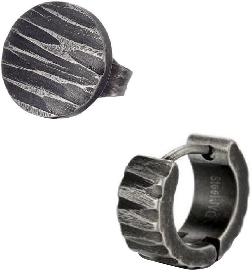 Firetti Oorringenset Multipack sieraden cadeau roestvrijstalen oorbellen oorhangers Crag Fels (set 2-delig) - Foto 3