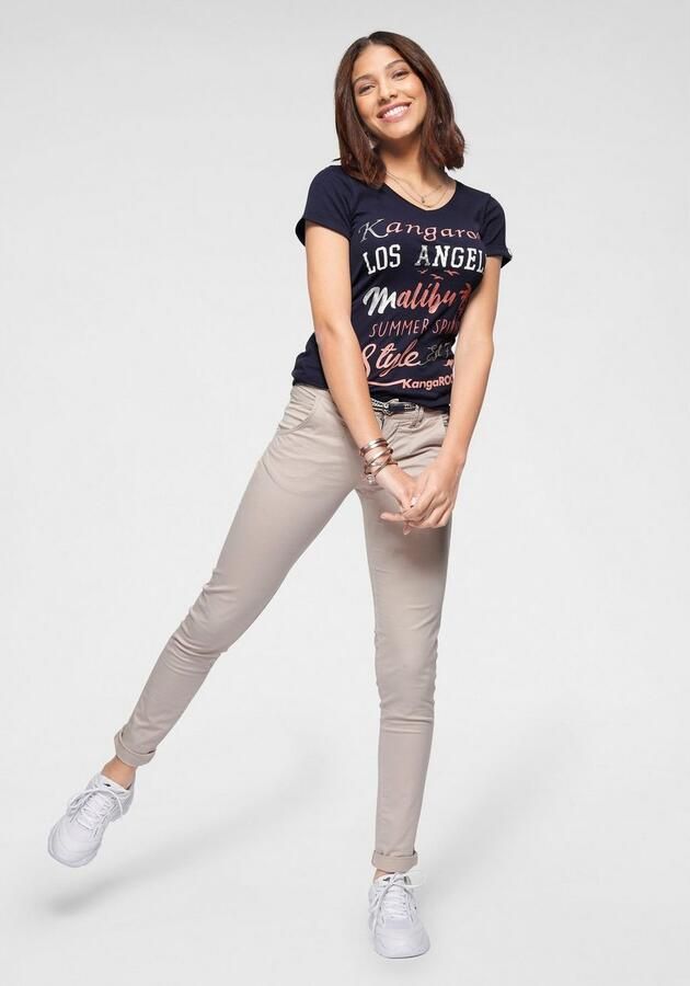 KangaROOS Chino in smal model met koord te strikken (set 2-delig Met riem) - Foto 3