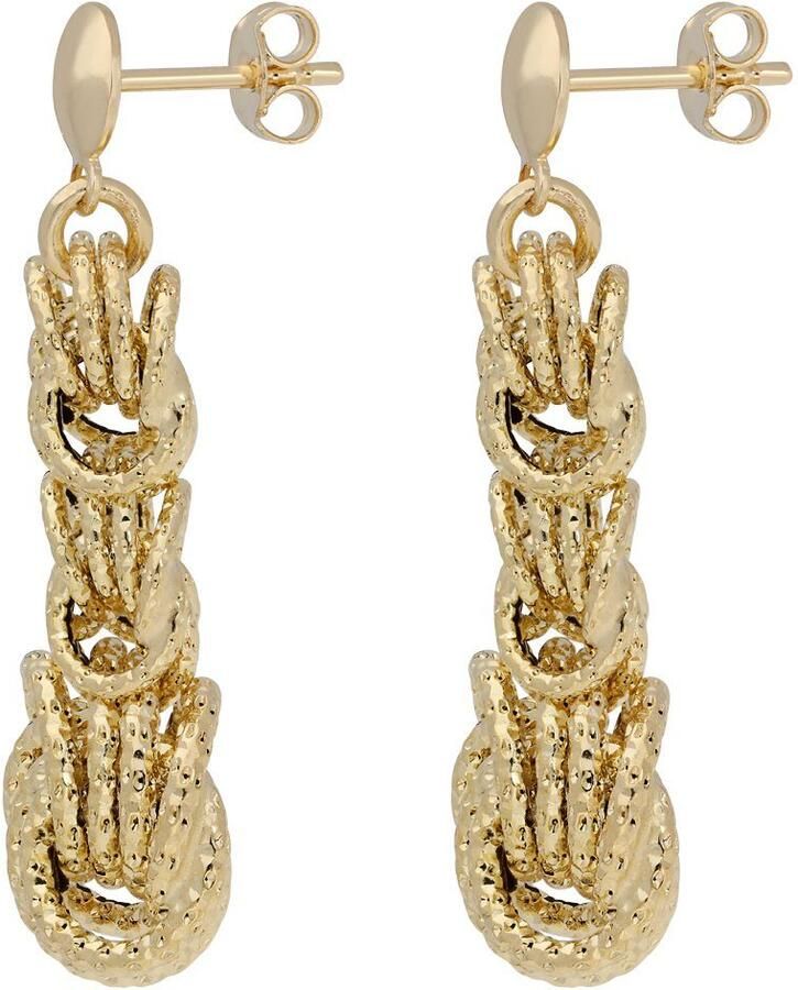 Firetti Oorstekers Sieraad cadeau Goud 585 oorbellen koningsketting - Foto 2